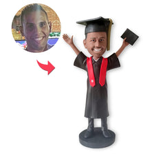 Custom Bobblehero Graduation, Personalized Graduate Bobble Head, Handmade Custom Sculpture