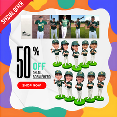 Custom Team Bobbleheads, Custom League Member Bobblehead, Custom Group Bobbleheads, Custom Baseball Member Bobbleheads Minimum 20 people