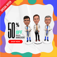 Custom Doctor Bobbleheads, Custom Dentist Bobbleheads, Personalized Medical Professor Figurines Group Purchase Minimum Order Of 3 Pieces