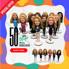 Custom Different Bobbleheads For More Than 30 People, Custom Group Figurines, Custom Class Reunion Bobbleheads, Corporate Employee Statues