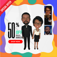 Custom Anniversary Couple Bobblehead Free Shipping, Anniversary Gifts Bobblehead Figurines Look Like Couple, Unique Wedding Gifts for Couple