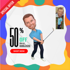 Custom Golf Bobblehead, Personalized Golf Gifts For Him, Unique Golf Gifts For Him, Custom Boss Gifts For Golf lovers, Gifts For Golfers