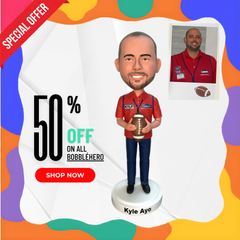 Custom Football Bobblehead, Custom Football Player Bobblehead, Gifts For Soccer Coach Bobblehead, Unique Football Coach Gifts