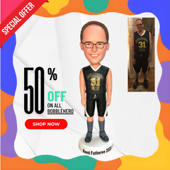 Personalized Sports Fan Bobblehead, Custom Football Fan Bobblehead, Unique Christmas Gifts For NBA Fans, Unique Gifts For Baseball Fans