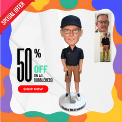 Personalized Bobblehead Playing Golf, Best Golf Gifts For Men, Gifts Golfers Lovers, Golf Presents For Dad, Unique Golf Gifts For Him