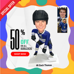 Custom Bobblehead Hockey Player, Custom Hockey Player Bobbleheads, Create Your Own Hockey Player Bobblehead, Gift For Young Hockey Players