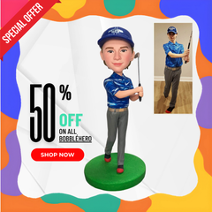 Custom Golf Bobbleheads For Girlfriend, Custom Golfer Bobblehead, Personalized Bobblehead Lady Golfer, Funny Birthday Gifts For Golfers