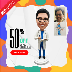 Personalized Doctor Bobbleheads, Custom Medical Doctor Bobblehead Figurines, Unique Dentist Doctor Gifts For Him, Personalized Nurse Statues