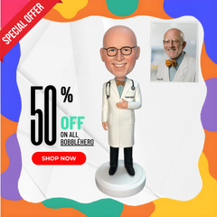 Custom Medical Doctor Bobblehead Figurines With Stethoscope, Christmas Presents For Doctors, Birthday Gifts For Doctor, Surgeon, Dentist