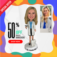 Medical Doctor Bobblehead Figurines, Custom Bobblehead Doctor, Custom Dentist Bobblehead, Custom Doctor Figurine