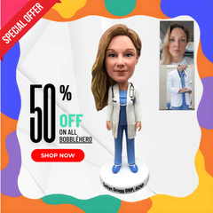 Custom Female Doctor Bobblehead, Personalized Female Doctor Statues, Custom Female Dentist Bobbleheads