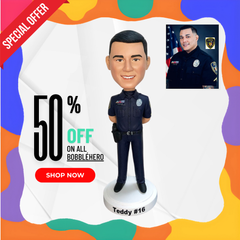 Custom Policemen Bobbleheads, Custom Police Officer Bobblehead, Personalized Patrol Bobbleheads, Custom Sheriff, Prosecutor Bobbleheads