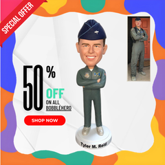 Custom Soldier Bobblehead, Military Officer, Police Officer Bobblehead, Custom Bobblehead For Air Force Officer, Naval Officer, Army Officer