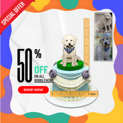 Custom Pet Dog Wedding Cake Topper Figurines , Pet Birthday Cake Topper, Animal Bobbleheads Cake Topper, Wedding Caketopper, Dog Cake Topper