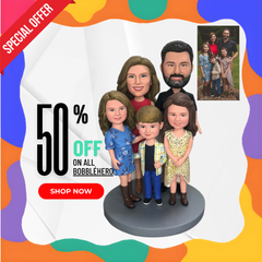 Custom Family Bobbleheads, Unique Family Christmas Gifts, Cool Family Christmas Gifts, Create My Own Family Bobblehead, Personalized Gifts