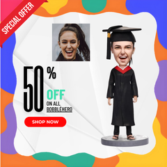 Personalized Custom Bobblehead Graduation, Graduation Gifts For Kid Boy Girl Teacher Student, Customized Gifts Figurines