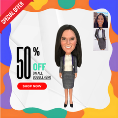 Custom Casual Bobbleheads, Personalized Gifts For Your Boss Female, Custom Gifts For Female Office Manager, Christmas Gifts For Coworker