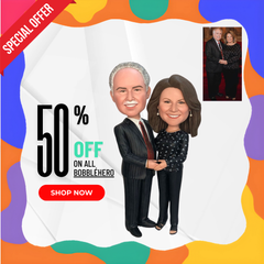 Custom Couple Bobbleheads, 50th Anniversary Gifts For Parents, Personalized Happy Couple Bobblehead, Custom Couple Christmas Bobbleheads