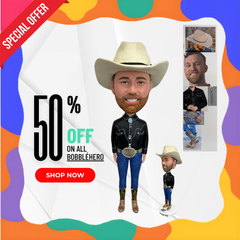 Custom Cosplay Cowboy Bobbleheads, Personalized Matador Figurines, Custom Husband Figurines, Custom Boyfriend Bobbleheads