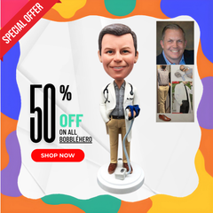 Personalized Medical PhD Figurine, Custom Medical Scientist Bobblehead, Custom Chief Physician Figure Of Yourself, Custom Doctor Bobblehead