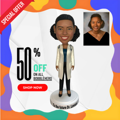 Custom Doctor Bobblehead Doll, Personalized Gifts For Doctors, Personalized Female Doctor Statues, Personalized Action Figure Doctor