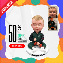 Custom Baby Figurines Cake Toppers, Custom Boy Bobbleheads, Personalized Baby Statue, Custom Kids Figurines Base On Photo