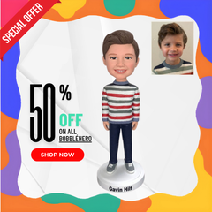 Custom Bobbleheads Of Kids, Custom Bobbleheads For Kids, Customized Kids Bobblehead, Unique Christmas Gifts For Children