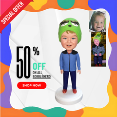 Custom Kids Bobblehead, Unique Christmas Gifts For Kids, Unique Birthday Gifts For Kids, Personalized Bobbleheads For Kids