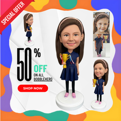 Custom Child Bobbleheads For Kids, Custom Baby Bobbleheads, Custom Daughter Figurines, Custom Son Figurines As Birthday Gifts