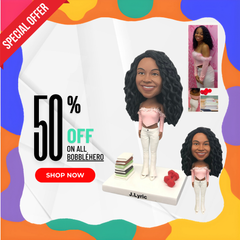 Custom Daughter Bobblehead, Custom Figurines For Girlfriends, Sisters Personalized Lady Statues, Custom Sculpture Figurines, Wax Figure