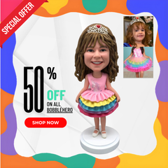 Custom Bobblehead Of Kids, Custom Princess Bobbleheads, Unique Gifts Doll Made That Looks Like My Daughter, Special Gift For My Daughter