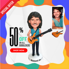 Custom Bobblehead Guitar Player, Personalized Gift For Guitar Player, Gift For Guitar Lover Boyfriend, Unique Gifts For Guitar Lovers