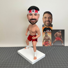 Custom Boxer Bobbleheads, Custom Bodybuilding Bobblehead, Custom Trainer Figurines, Custom Kickboxing Statue, Custom Muay Thai Bobblehead