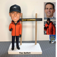 Custom Bobbleheads Mountain Climber, Cool Gift For Millionaire Traveller, Personalized Gifts For Dad, Unique Christmas Gifts For Dad