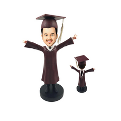 High School Graduation Gifts,  Custom Made Mini Doll Small Toy, Personalized Souvenir Statue Sculpture Clay Figure