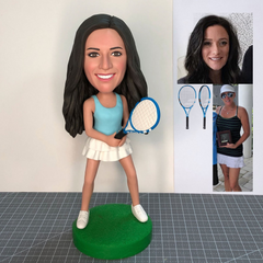 Custom Tennis Bobblehead, Personalized Bobblehead Tennis Female, Best Tennis Player Gifts For Her, Best Christmas Gifts For Tennis Players