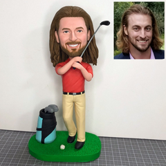 Custom Golf Bobblehead Figurine, Personalized Golfer Bobble Head, Custom Golf Figurine, Make Bobblehead Sculpture Based On Photos