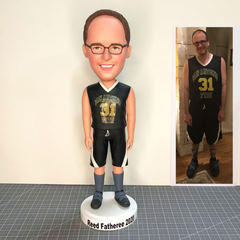 Personalized Sports Fan Bobblehead, Custom Football Fan Bobblehead, Unique Christmas Gifts For NBA Fans, Unique Gifts For Baseball Fans