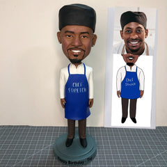 Custom Bobblehead Kitchen Chef, Cook Custom Bobblehead, Custom Bobblehead Professional Chef, Culinary Chef Custom Bobblehead