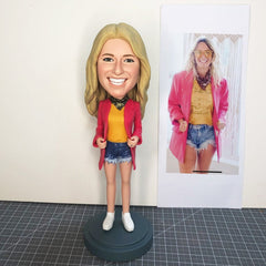 Custom Bobblehead Of Girlfriend, Personalized Gift For Girlfriend, Friendship Day Gift For Best Friend Girl, Unique Birthday Gift Girlfriend