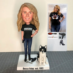 Custom Bobbleheads With Pet, Custom Bobbleheads Person And Pet, Personalized Pet Gifts For Owners From Photo, Uunique Gifts For Cat Lovers