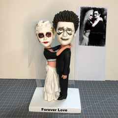 Custom Wedding Halloween Bobbleheads Figurines, Personalized Wedding Anniversary Gifts By Year, Personalized Photo Gift Ideas