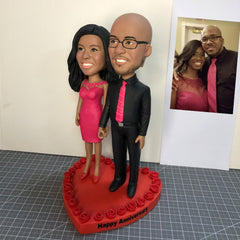 Custom Couple Wedding Bobbleheads, Personalized 10 Year Anniversary Gift, 5 Year Anniversary Gift , 50th Wedding Anniversary Gifts