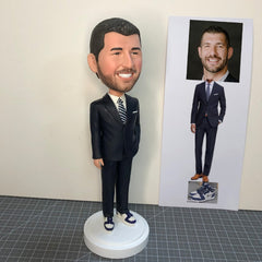 Custom Business Suit Man Bobbleheads, Personalized Gifts For Boss, Birthday Gift for Boss Male, Christmas Gifts For Your Boss Male