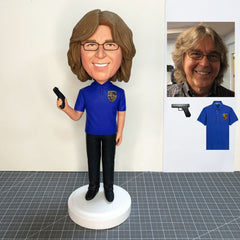 Personalized Bobble Head Women Holding A Gun, Top Gifts For Women For Christmas 2020, Unique Gifts For Women That Has Everything