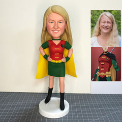 Custom Anime Bobbleheads For My Wife, Female Custom Superhero Bobblehead, Personalized Bobblehead Gift, Make Yourself into Superwoman Figure