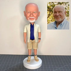 Cutom Old Man Bobbleheads, Personalized Action Figure Of Yourself, Cool Gift For 65 Year Old Man, Unique Birthday Gift For 65 Year Old Man