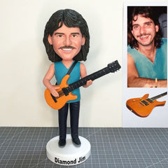 Custom Bobblehead Guitar Player, Personalized Gift For Guitar Player, Gift For Guitar Lover Boyfriend, Unique Gifts For Guitar Lovers