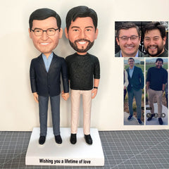 Custom Bobblehead 2 Person, Unique Gifts For Friends, Cool Gifts For Brothers, Colleagues, Partners, Friends