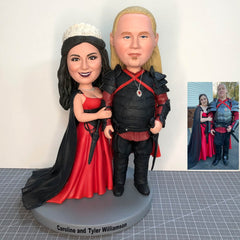 Make Your Own Bobblehead , Custom Cosplay Couple Bobblehead, Custom Princess and Prince Bobblehead, Personalized Couple Bobbleheads